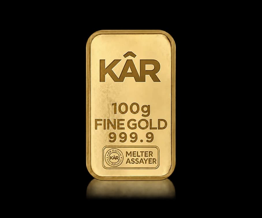 100g Gold Minted Bar 999.9