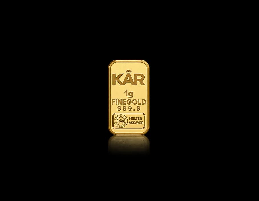 1g Gold Minted Bar 999.9