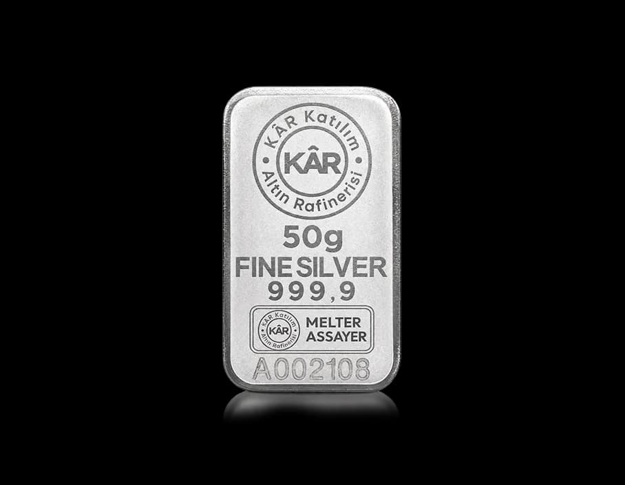 50g Silver Minted Bar 999.9