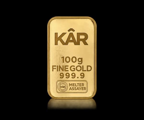 100g Gold Minted Bar 999.9